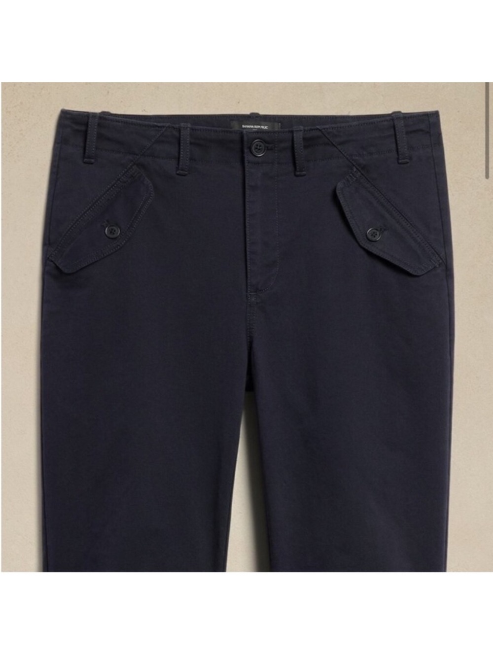 Banana Republic Authentic Chino Girlfriend Pant Preppy Navy Size 6 - Picture 9 of 10